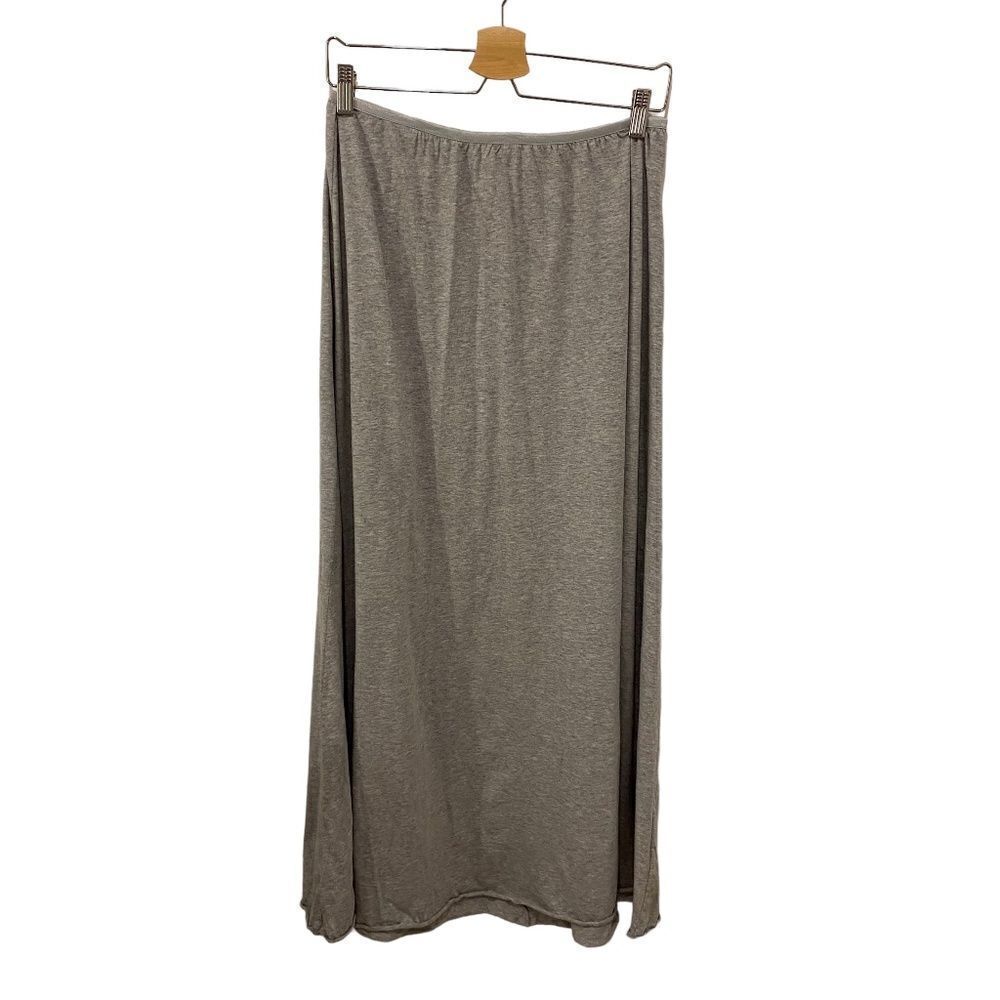 United Colors of Benetton Gray Pleated Elastic Waist A Line Maxi Skirt Small S